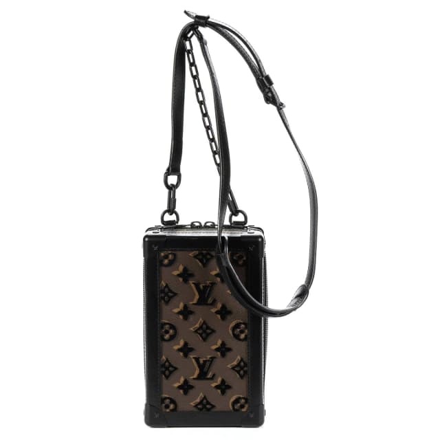 Louis Vuitton Ltd Ed Mesh Mini Soft Trunk Vertical Brown Black Monogram Canvas in Black Coated canvas from The Reluxe, photo 1 of 1