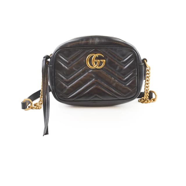 Gucci Mini Marmont Black in Black Leather from The Purse Affair, photo 1 of 1