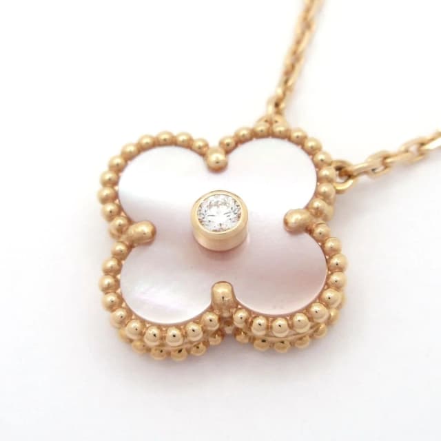 Van Cleef & Arpels Necklace Vintage Alhambra Pink Diamond in Pink from The Reluxe, photo 1 of 1