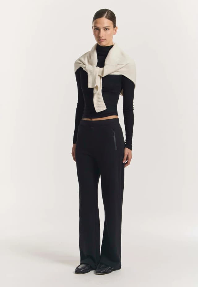 VIKTORIA & WOODS Fremantle Track Pant in BLACK, image 1 of 1 from Viktoria & Woods