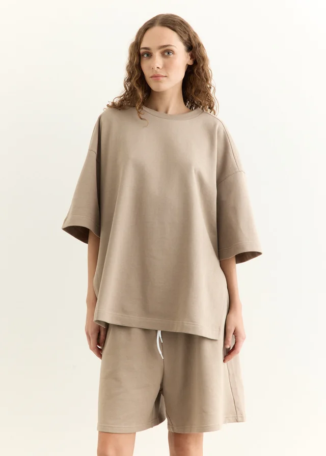 Blanca Hendrix T-Shirt in Taupe, image 1 of 1 from Incu
