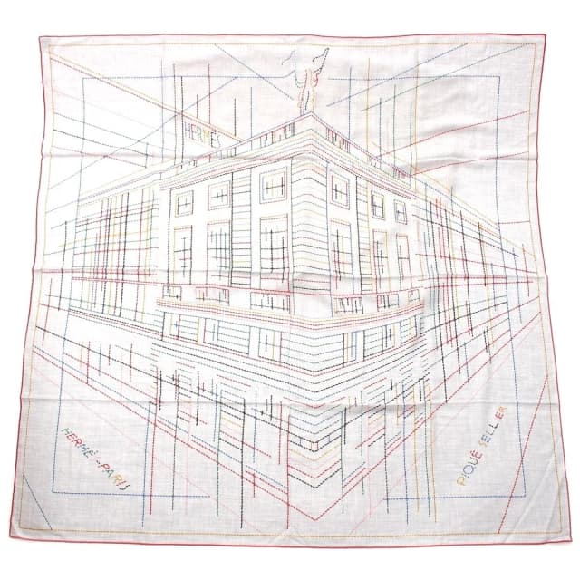 Hermès Cashmere Silk Carre Geant Pique Sellier Series Scarf Multicolor in Multicolor Silk from The Reluxe, photo 1 of 1