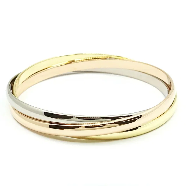 Cartier 18k Yellow Gold WG PG Trinity Bracelet Bangle 750 Bullion in Yellow from The Reluxe, photo 1 of 1