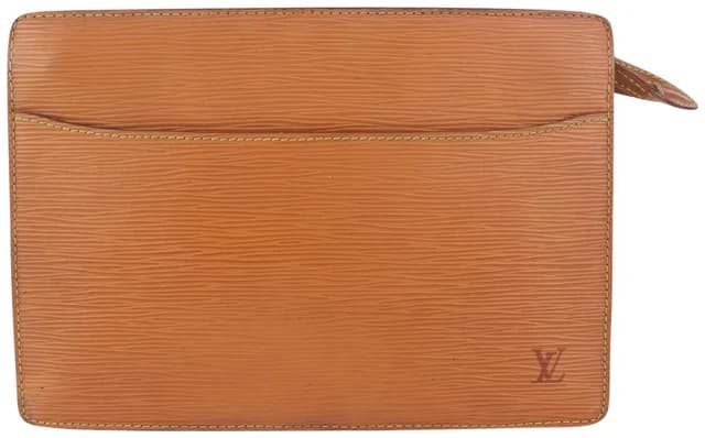 Louis Vuitton Brown Epi Leather Pochette Homme Clutch Bag in Brown Leather from Bagriculture, photo 1 of 1
