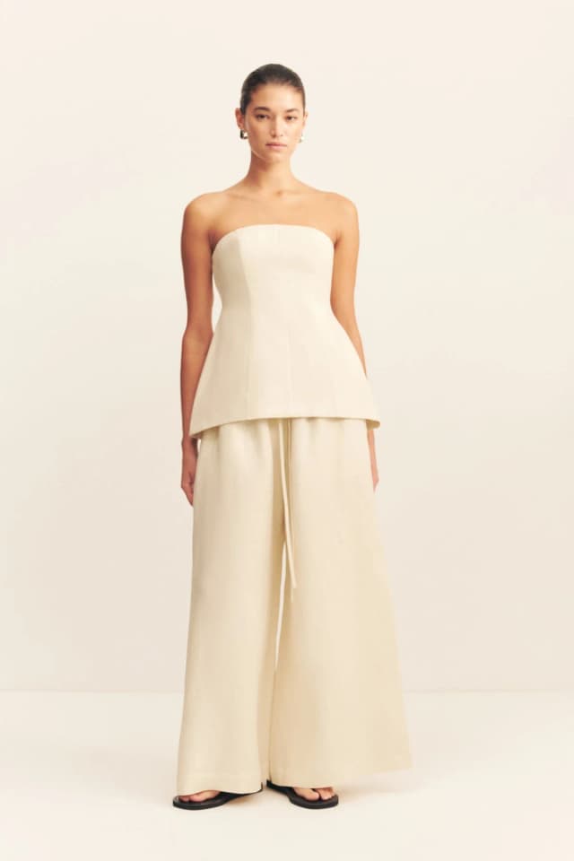 Shona Joy GIGI STRAPLESS BUSTIER - ECRU, image 1 of 1 from Shona Joy