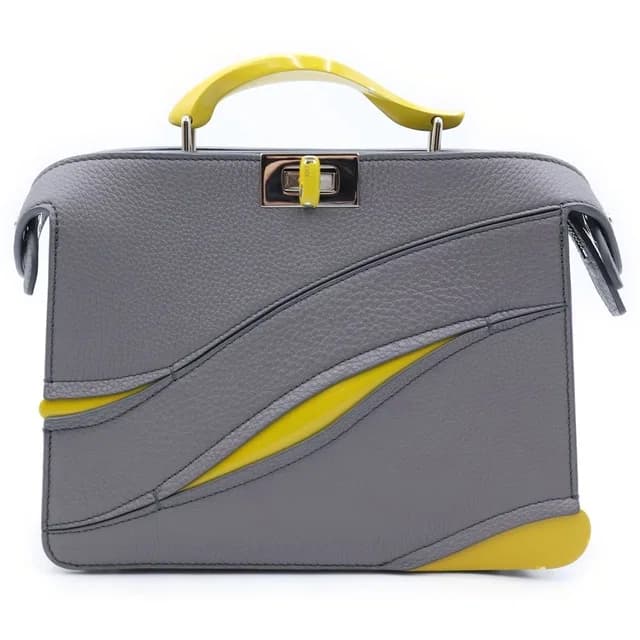 Fendi Mad Architects Peekaboo ISeeU Small Shoulder Bag Calfskin Gray in Grey Calfskin from The Reluxe, photo 1 of 1