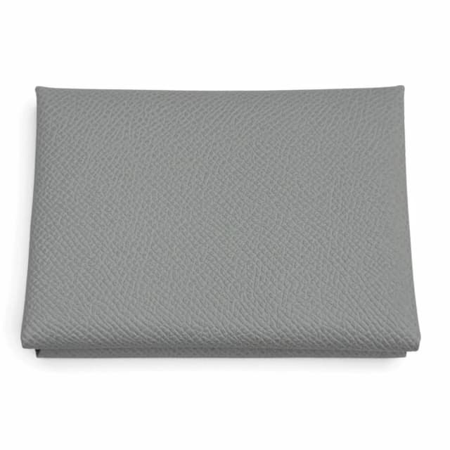 Hermès Calvi Duo Gray Pantin Veau Epsom Sellier Bifold Wallet in Grey Epsom leather from The Reluxe, photo 1 of 1