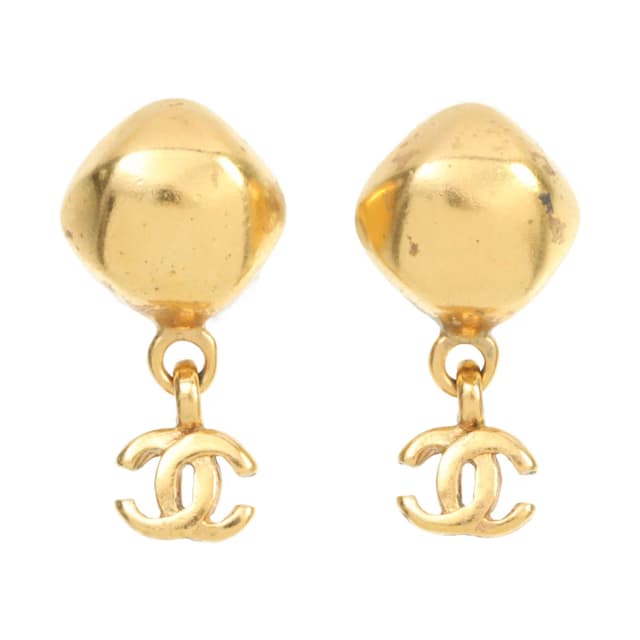 Chanel 1998年製 CCマーク スウィング ピアス ゴールド from VINTAGE QOO TOKYO, photo 1 of 1
