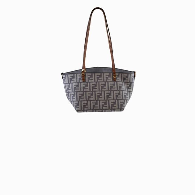 Fendi Small Roll Reversible FF Jacquard Tote Denim Light Blue in Blue Denim from The Purse Affair, photo 1 of 1
