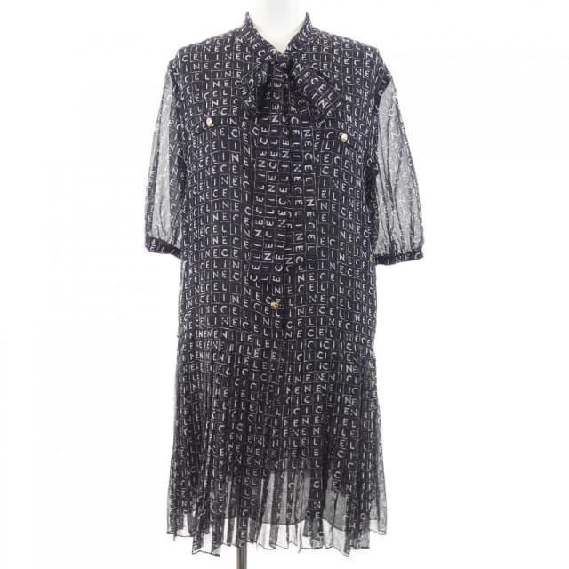 Celine Lavelier Mini Dress Triomphe in Silk from The Reluxe, photo 1 of 1