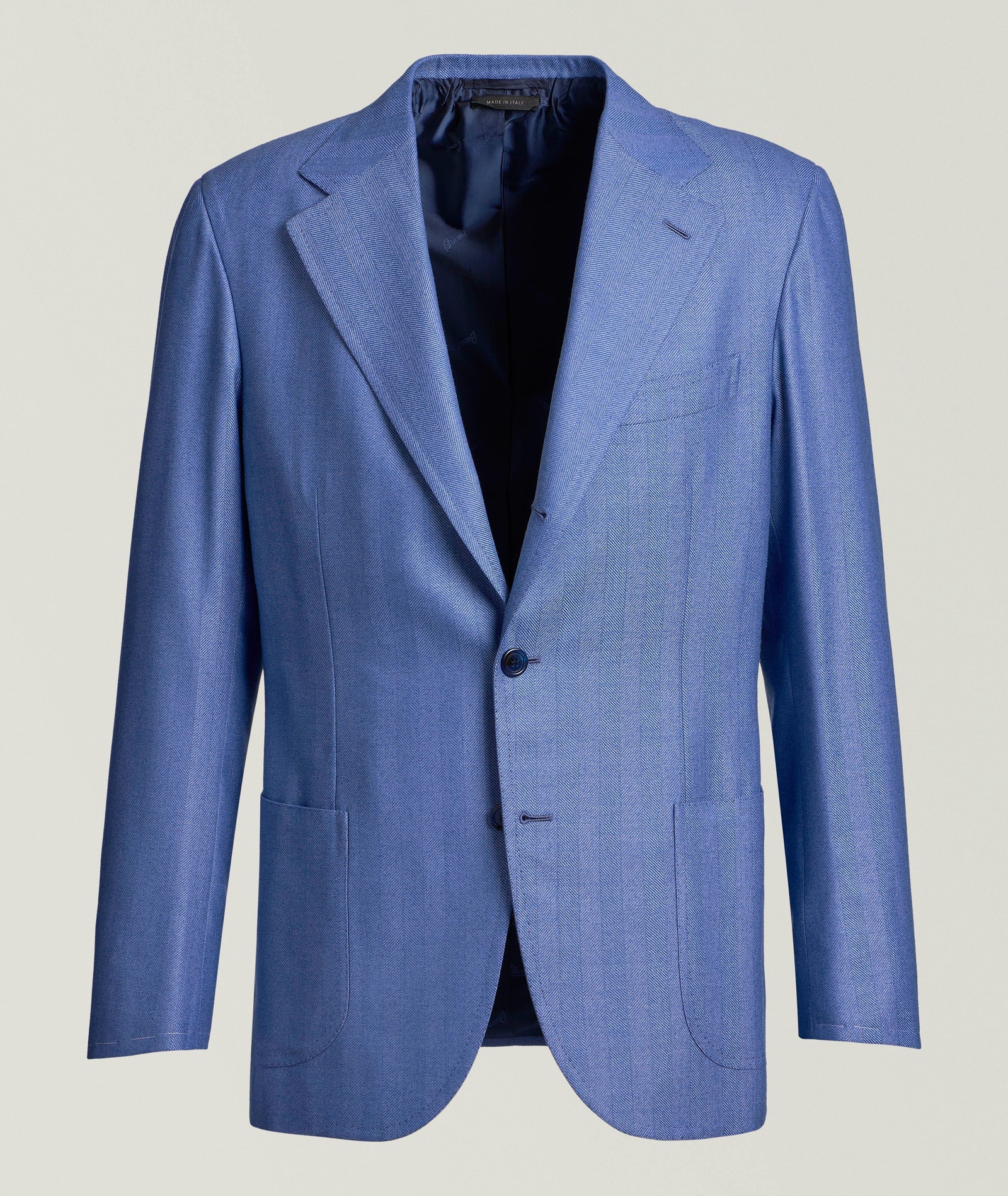 Herringbone Wool Sport Jacket in Blue, image 1 of 1 from Harry Rosen
