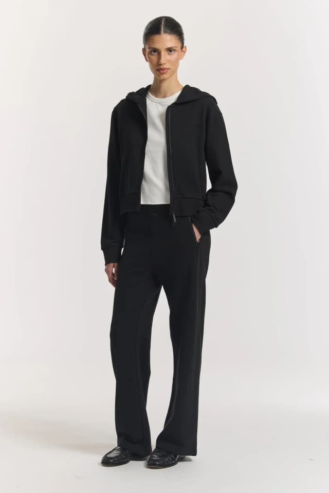 VIKTORIA & WOODS Newhaven Hoodie in BLACK, image 1 of 1 from Viktoria & Woods