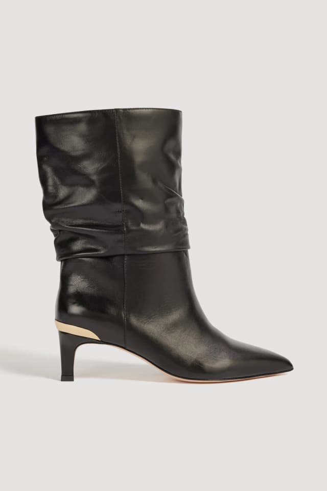 AJE Finn Slouchy Ankle Boot in BLACK, image 1 of 1 from Aje