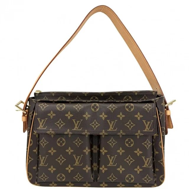 Louis Vuitton Shoulder Bag Monogram Viva Cite GM Semi Brown Gold in Brown Leather from The Reluxe, photo 1 of 1