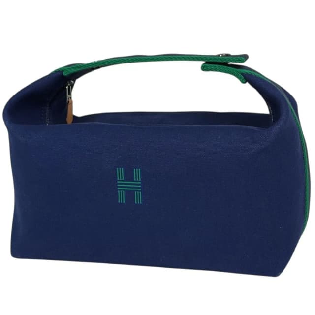 Hermès Brid-a-brac GM Handbag Handle Toile Ash Navy Green in Navy from The Reluxe, photo 1 of 1
