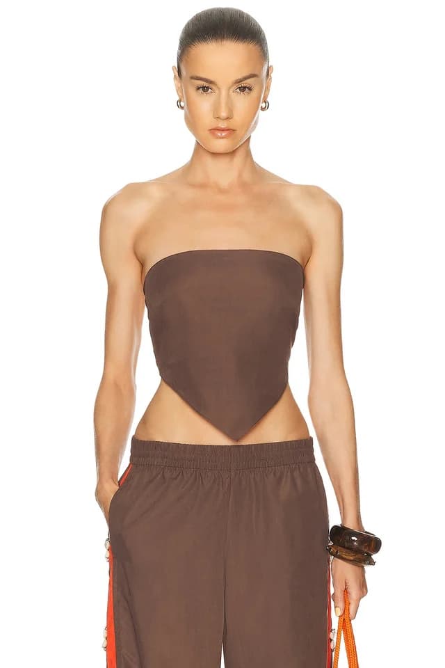 Eliou Brazilia Top in Brown, image 1 of 1 from FWRD