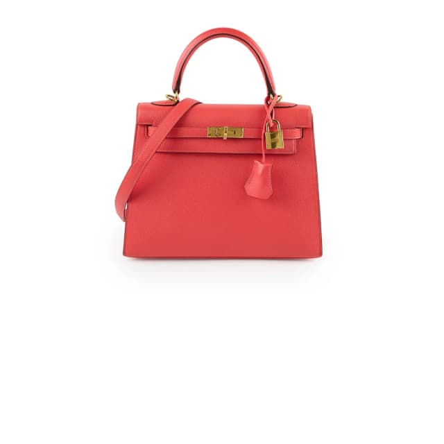 Hermès Kelly 25 Epsom Sellier Rose Jaipur X Stamp in Pink Epsom leather from The Purse Affair, photo 1 of 1