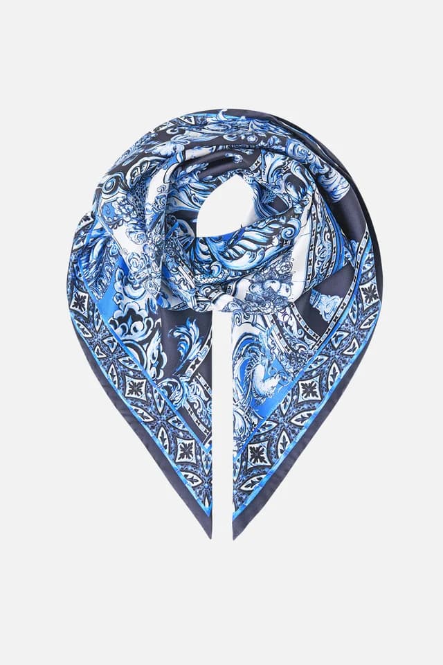 Camilla eBoutique PRINTED SILK TWILL SQUARE SCARF A TILED WONDERLAND, image 1 of 1 from CAMILLA