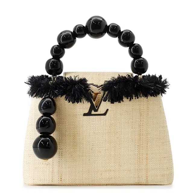 Louis Vuitton Handbag Raffia Capucines Jean Michel Othoniel Arty Collection in Raffia from The Reluxe, photo 1 of 1