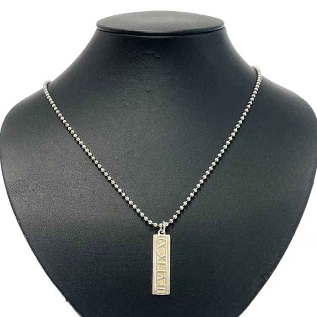 Tiffany & Co. Silver Atlas Bar Necklace in Silver from The Reluxe, photo 1 of 1
