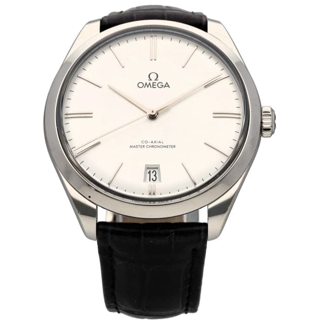 Omega De Ville Trésor 435.13.40.21.02.001 40mm Stainless Steel Watch in Leather from H&T, photo 1 of 1