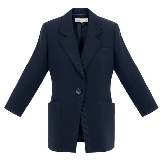 Dior Tailored Jacket Blazer Dark ―navy Wool M in Navy Wool from The Reluxe, photo 1 of 1