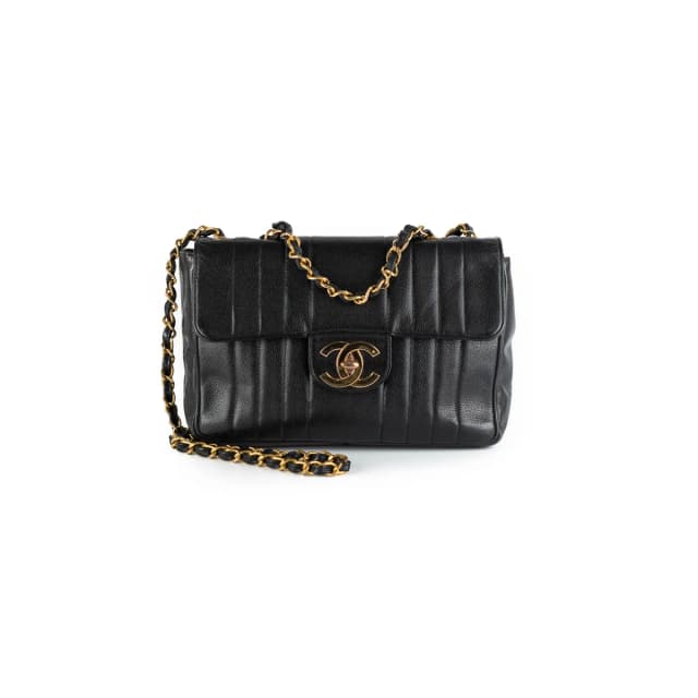 Chanel CC Vertical Jumbo Flap Caviar Black in Black Caviar leather from The Purse Affair, photo 1 of 1