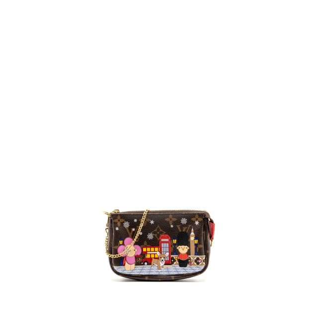 Louis Vuitton Mini Pochette Accessoires Limited Edition Vivienne London Monogram Canvas/Leather Red GHW in Red Coated canvas from EMIER, photo 1 of 1