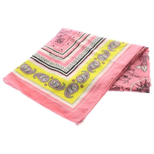 Hermès Carre Sailor Tattoo Large Silk Scarf Shawl Pink in Pink Silk from The Reluxe, photo 1 of 1
