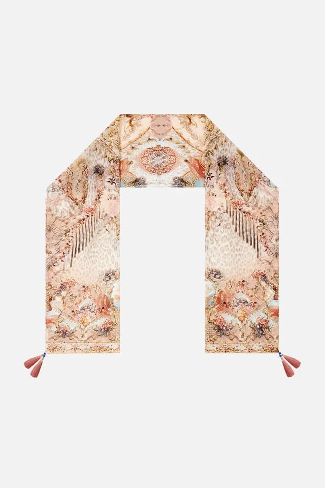 Camilla eBoutique LONG SILK CRINKLE CHIFFON SCARF ARANJUEZ ANIMALIA, image 1 of 1 from CAMILLA
