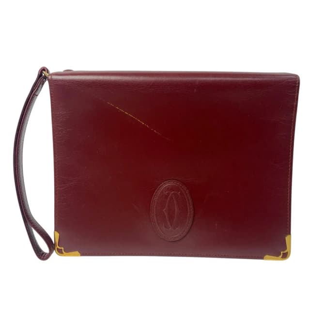 Cartier Must Clutch Burgundy in Burgundy Leather from The Reluxe, photo 1 of 1