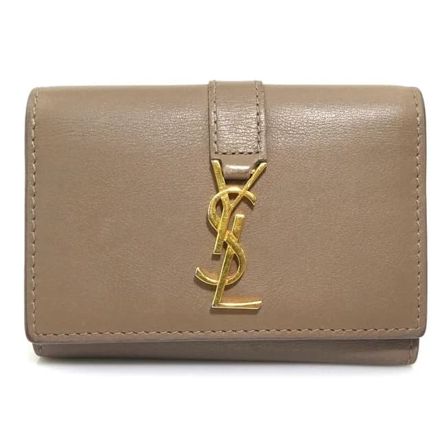 Saint Laurent Key Case Leather Brown in Brown Leather from The Reluxe, photo 1 of 1
