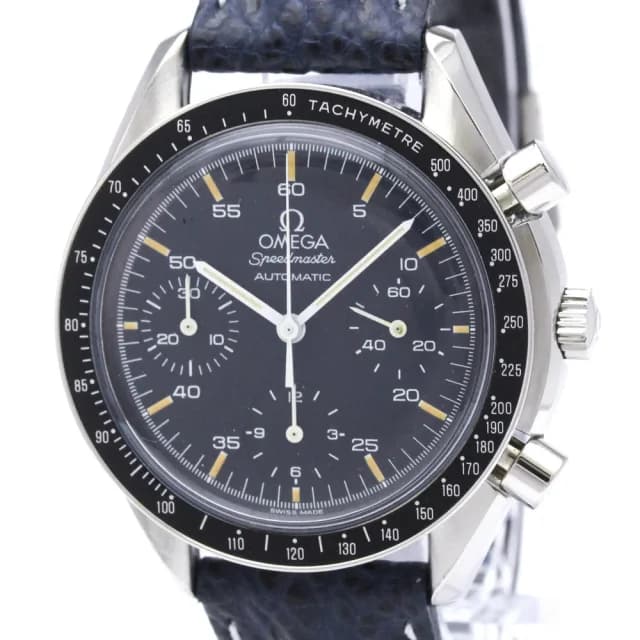 Omega Speedmaster Automatic Steel Mens Watch 3510.50 Polished in Black Leather from Elady, photo 1 of 1