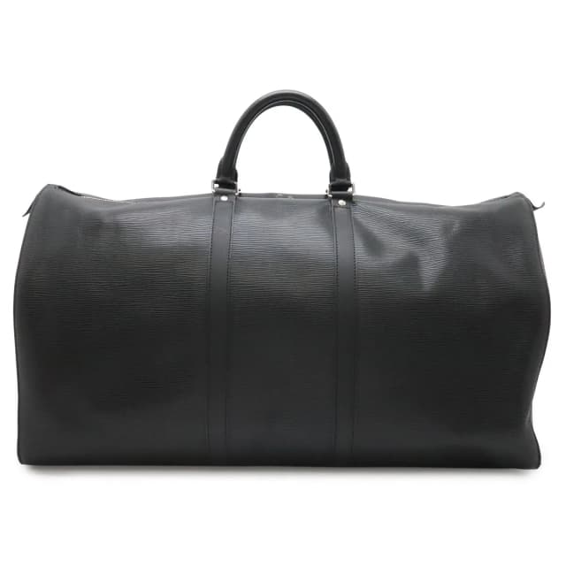 Louis Vuitton Epi Keepall 55 Boston Bag Travel Purse Leather Noir Black in Black Leather from The Reluxe, photo 1 of 1