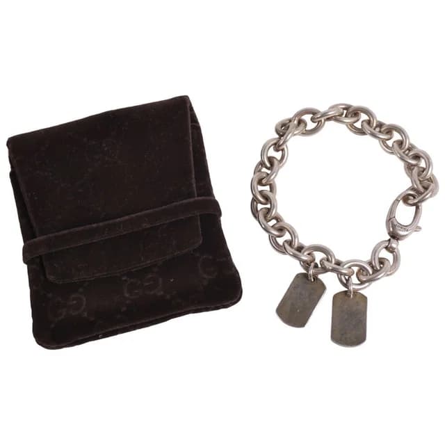 Gucci Bracelet Dog Doug Double Tag 925 Sterling Silver in Silver from The Reluxe, photo 1 of 1
