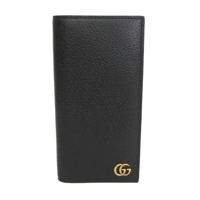 Gucci Double G 795166 Men's Leather Long Wallet (bi-fold) Black in Black Leather from Elady, photo 1 of 1