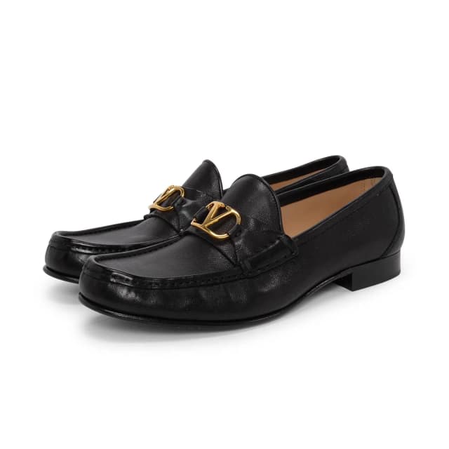 Valentino Garavani Buffalo VLogo Signature Penny Loafers 41 in Black from Blue Spinach, photo 1 of 1