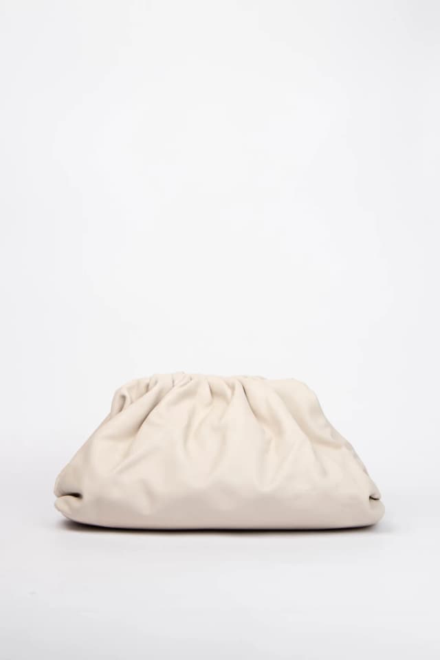 Bottega Veneta Cream Lambskin Leather Pouch Clutch Bag in White Lambskin from Break Archive, photo 1 of 1