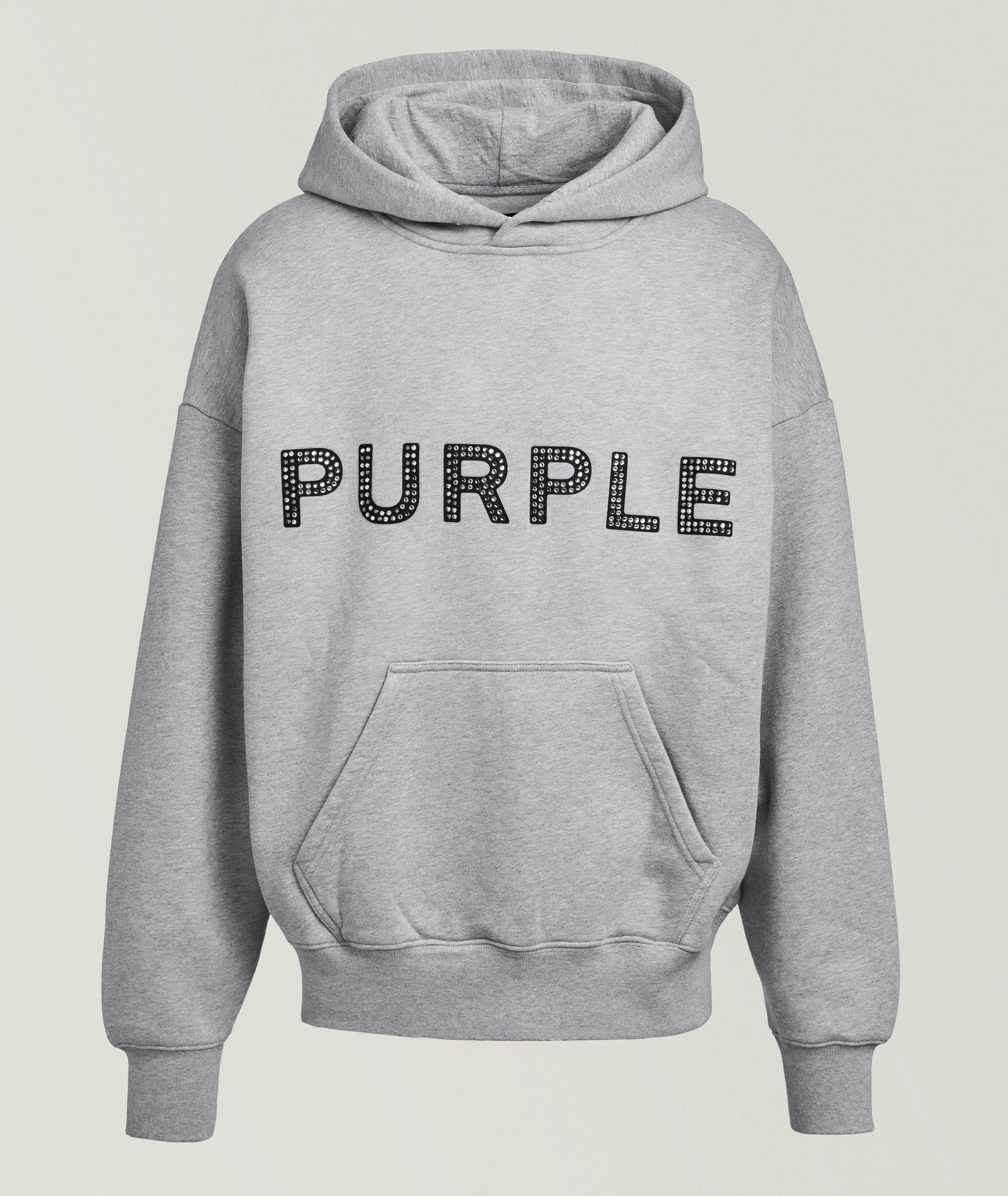 Embellished Logo Hooded Sweatshirt in Grey, image 1 of 1 from Harry Rosen
