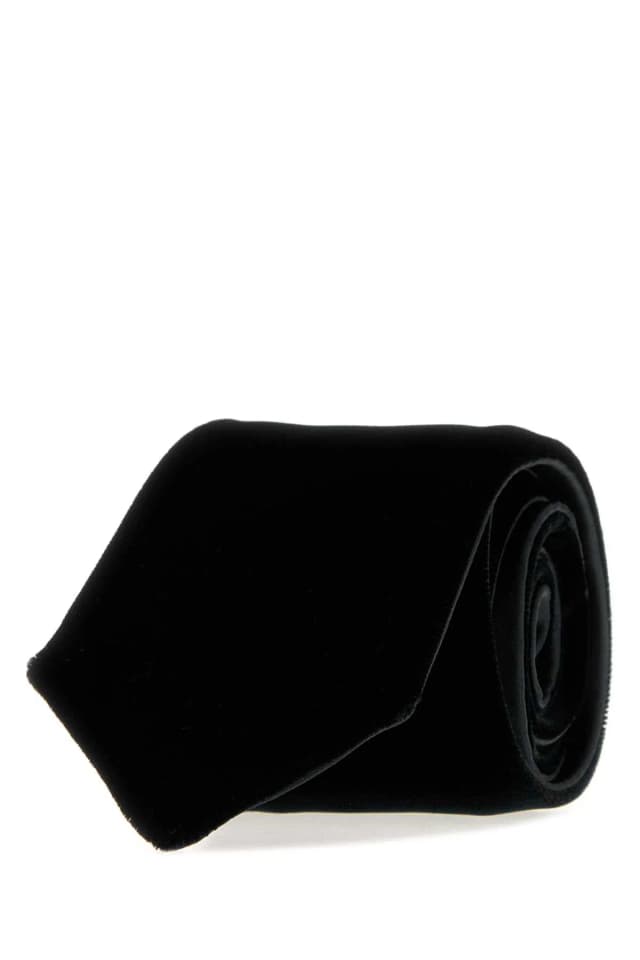 Giorgio Armani Velvet Tie — Black Neckties in Black Velvet from HEWI, photo 1 of 1