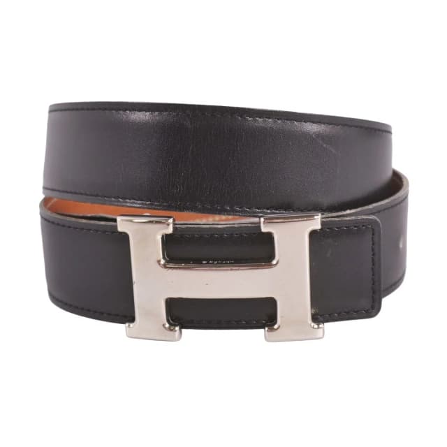 Hermès Vintage Belt Reversible H Logo Constance Buckle 74 Leather Black in Black Leather from The Reluxe, photo 1 of 1