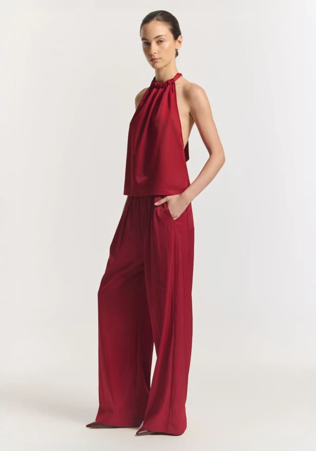 VIKTORIA & WOODS Sparrow Top in SCARLET, image 1 of 1 from Viktoria & Woods