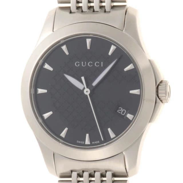 Gucci G-Timeless Watch Steel Black Dial Quartz in Black from The Reluxe, photo 1 of 1