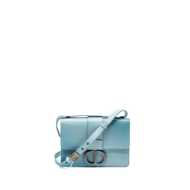Dior 30 Montaigne Medium Flap Bag Calfskin Gradient Blue with Black Hardware in Blue Calfskin from EMIER, photo 1 of 1