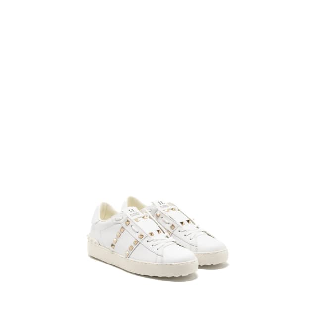 Valentino Garavani Size 38.5 Rockstud Untitled Sneakers Calfskin White in White Calfskin from EMIER, photo 1 of 1