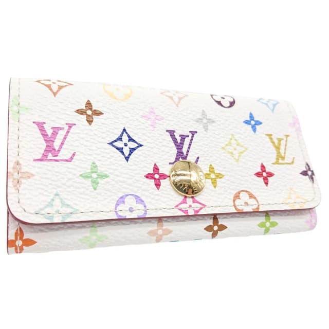Louis Vuitton Key Case Multicolor Multicles 4 White Key Holder in White Leather from The Reluxe, photo 1 of 1