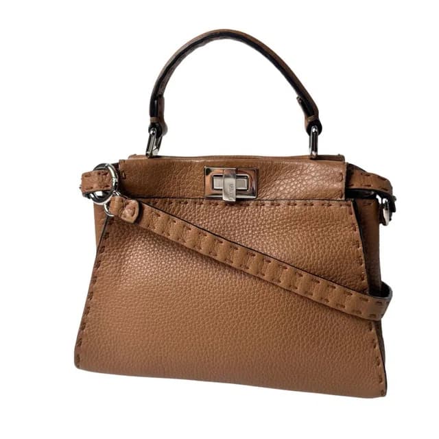Fendi Peekaboo Selleria Mini Shoulder Handbag in Leather from The Reluxe, photo 1 of 1