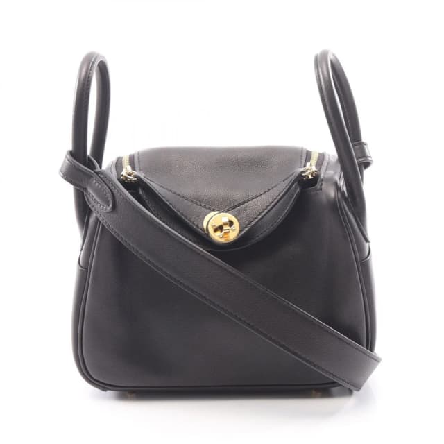 Hermès Shoulder Bag Lindy Mini Black Leather in Black Leather from The Reluxe, photo 1 of 1