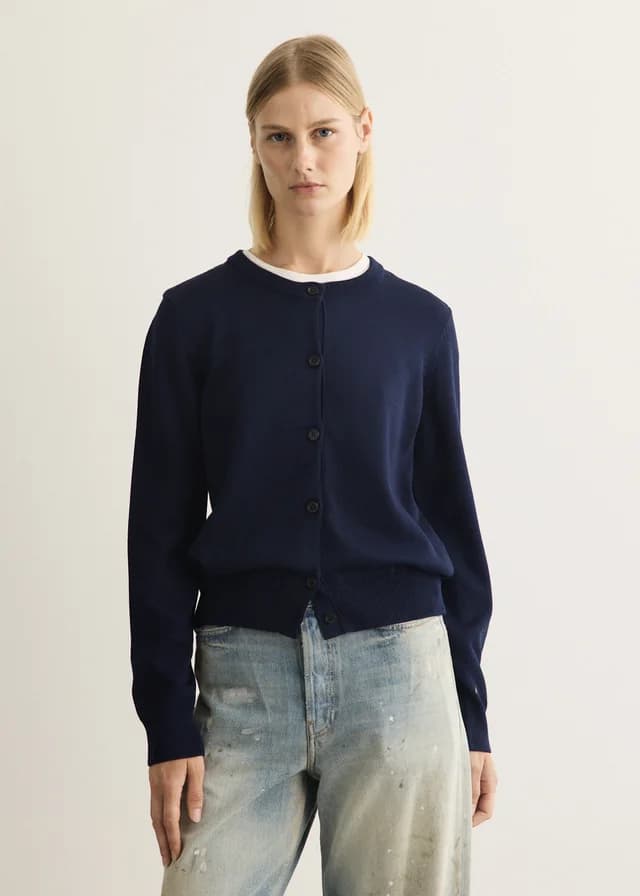 A.P.C. Leonie Cardigan in IAK DARK NAVY, image 1 of 1 from Incu