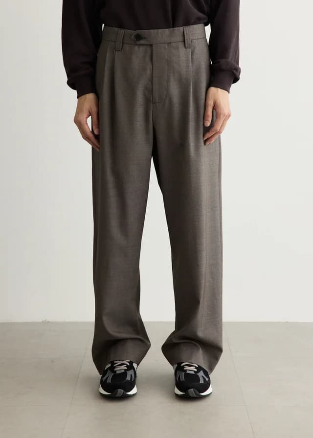 mfpen Classic Trousers in Light Taupe Wool, image 1 of 1 from Incu